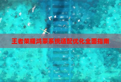 王者荣耀鸿蒙系统适配优化全面指南